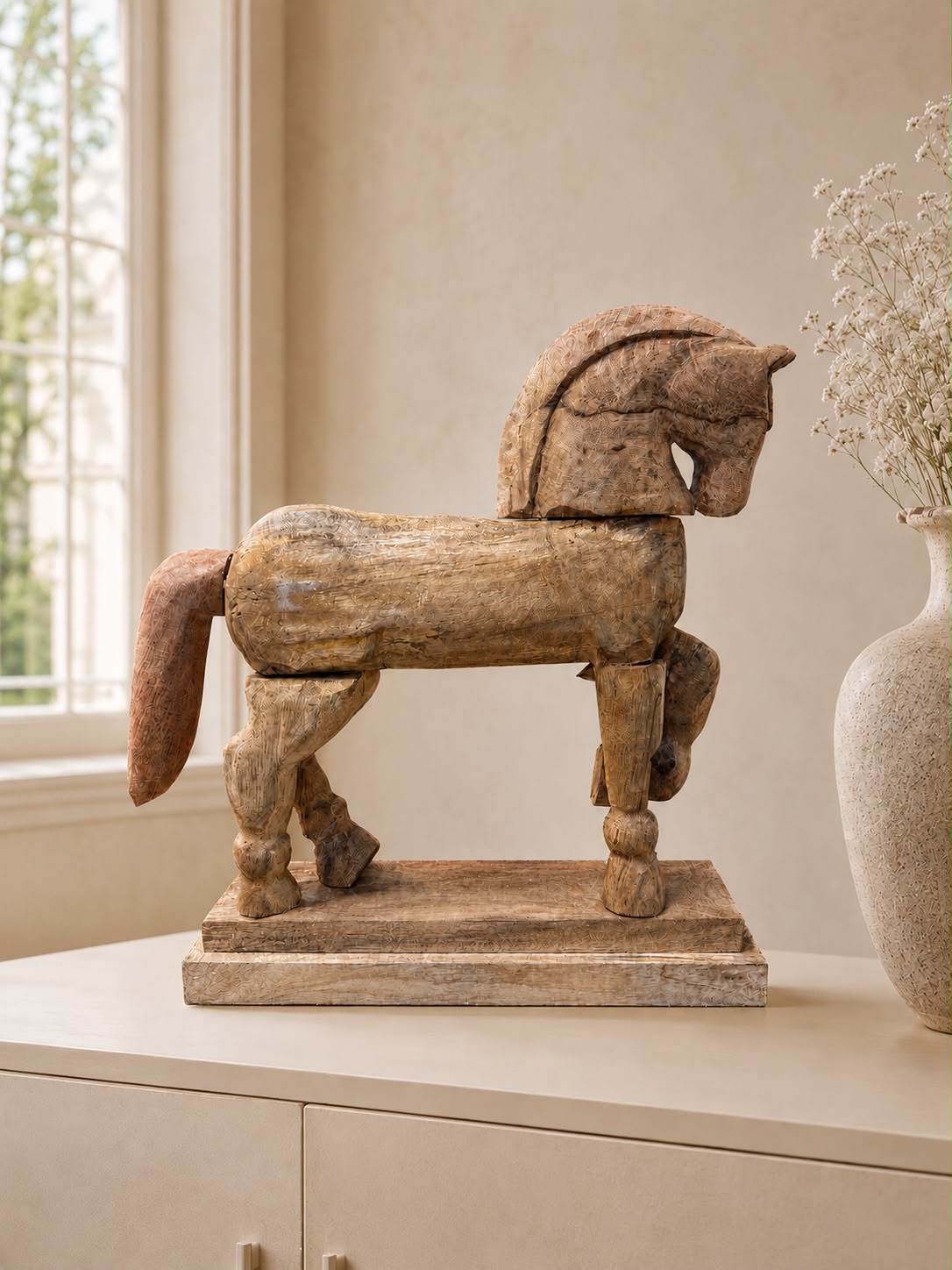 Houten paard - Hoogte 53 cm
